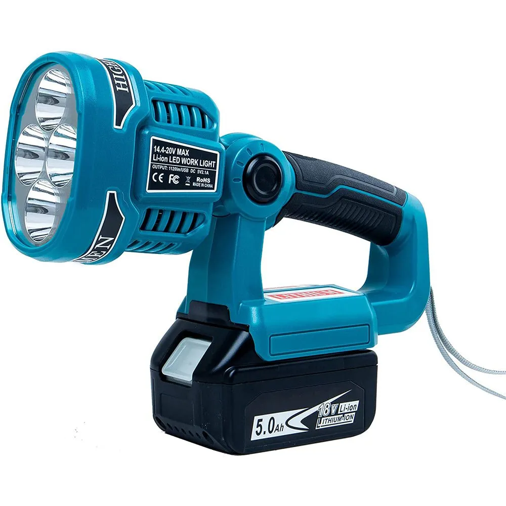 12W 1120LM Cordless LED Work Light Powered by Makita 18V Max LXT Lithium-Ion Battery
