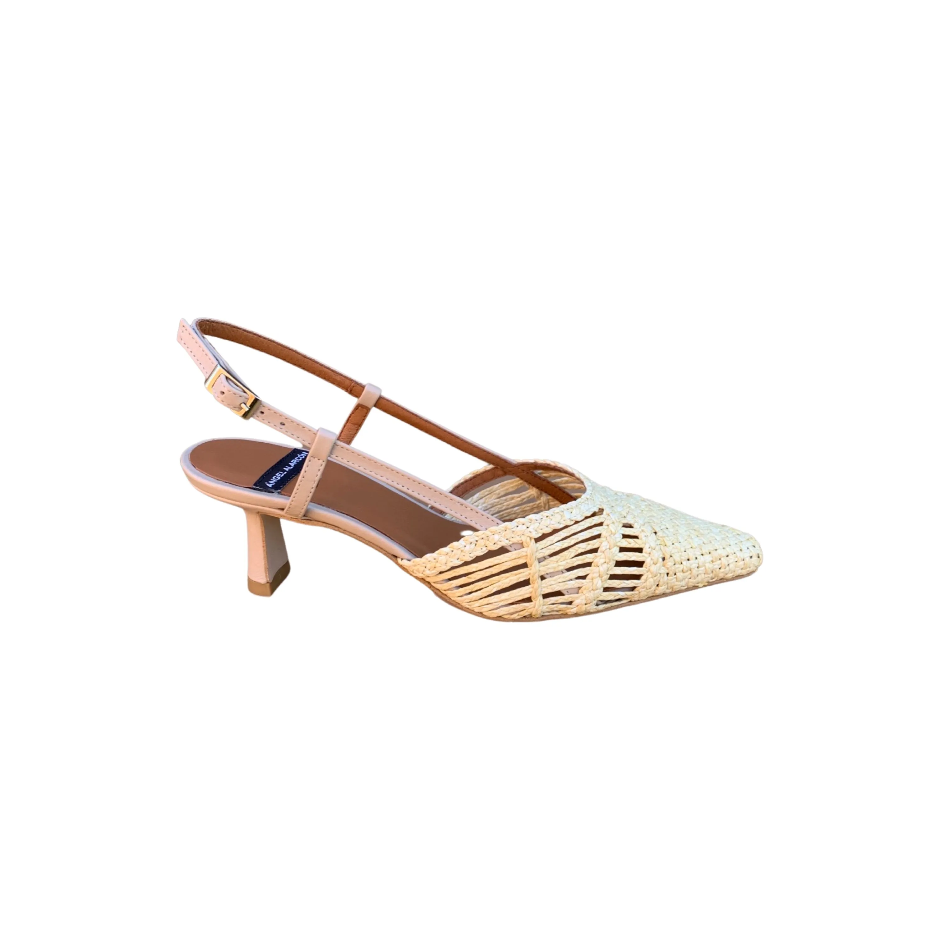23063 Gina Raffia Natural Slingback