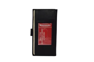 3216 Genuine Leather ID Checkbook Holder Wallet Window with Snap Closure