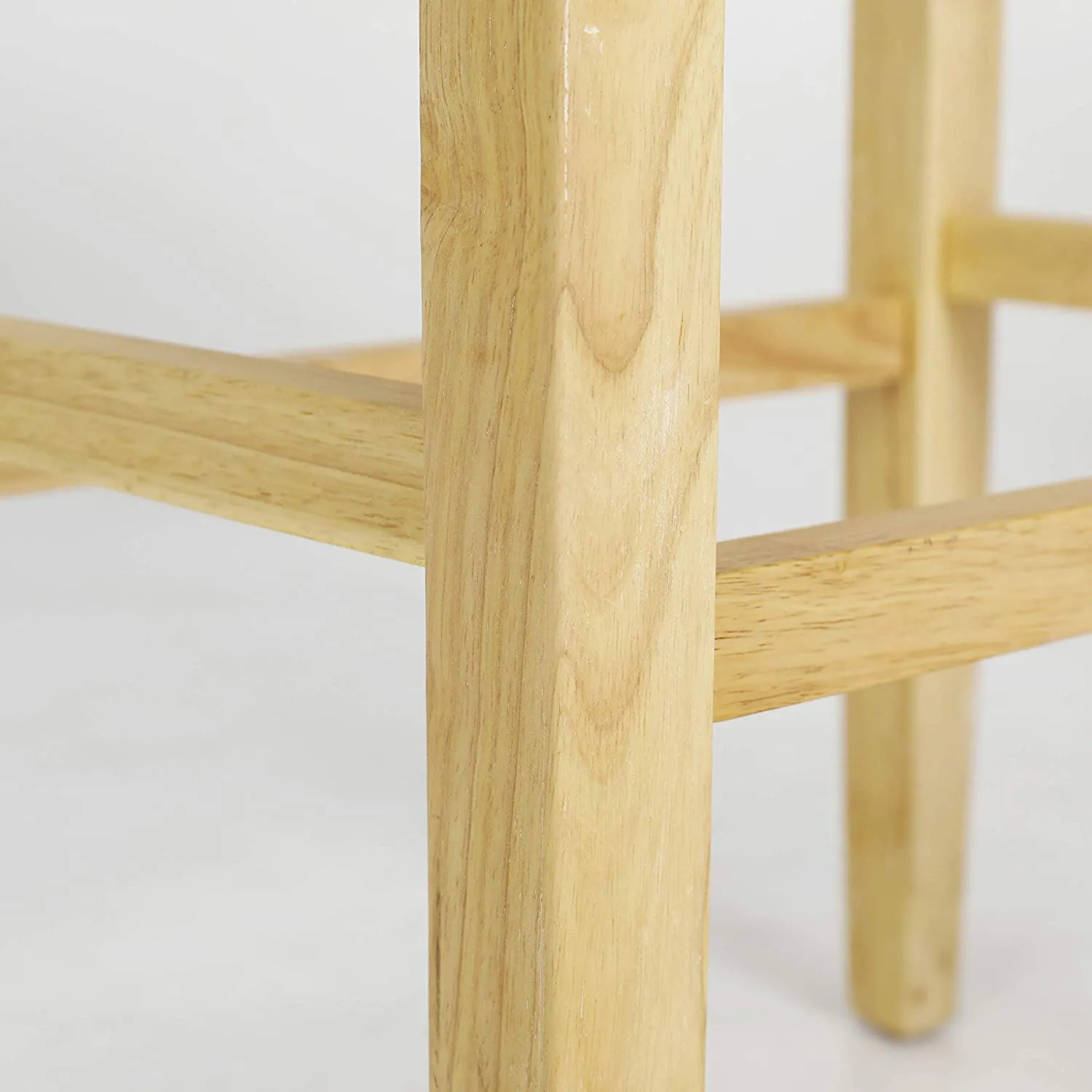 BTEXPERT Shabaz Backless Stools, Linen Beige Fabric Bar Height, Set of 2