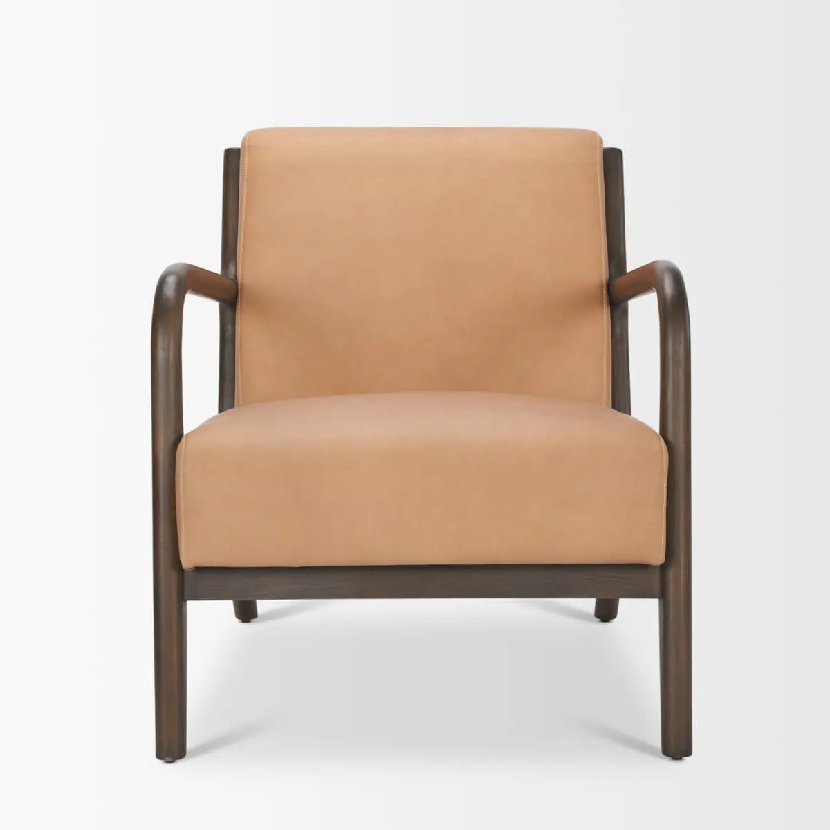 Cashel Accent Chair Medium Brown Wood | Leather