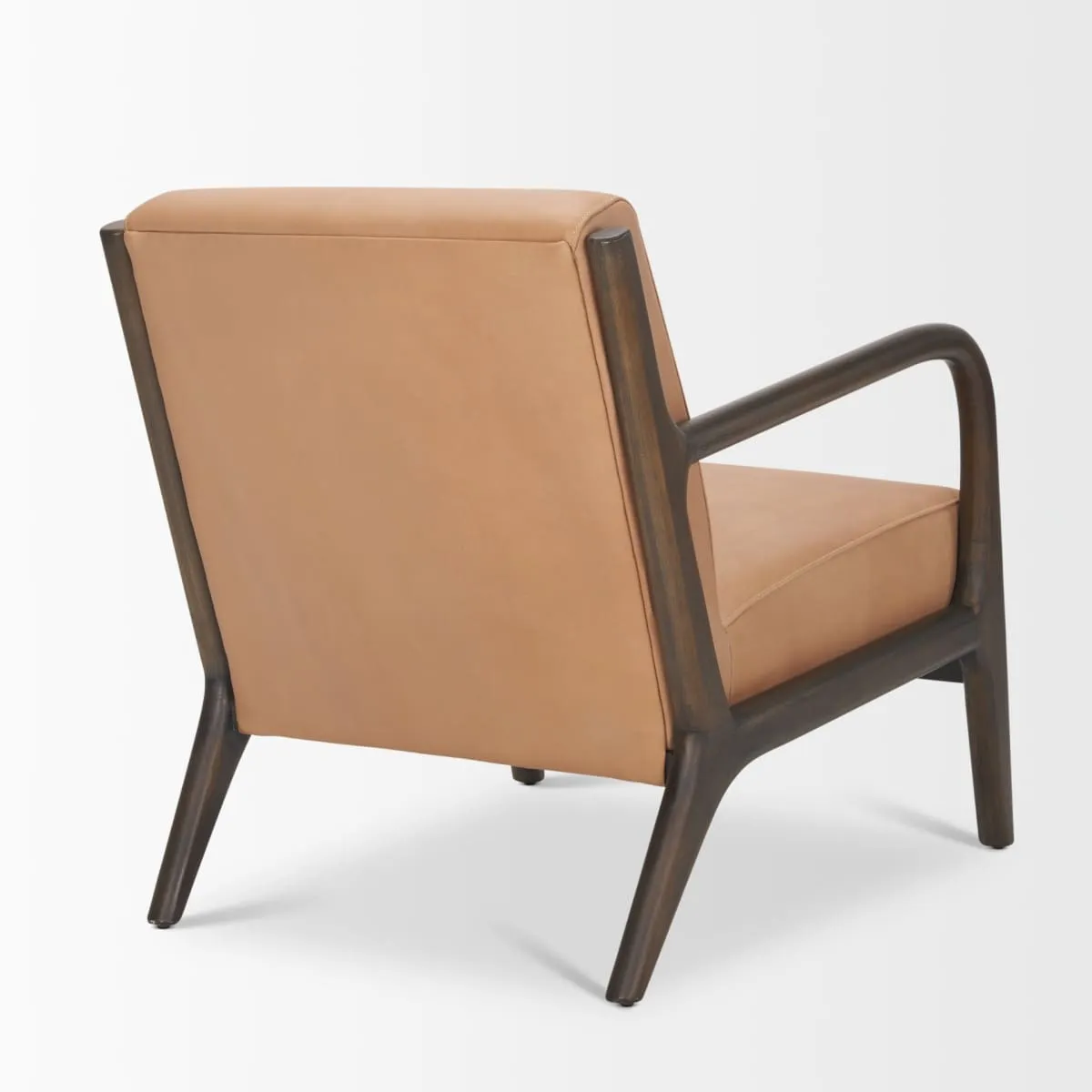 Cashel Accent Chair Medium Brown Wood | Leather