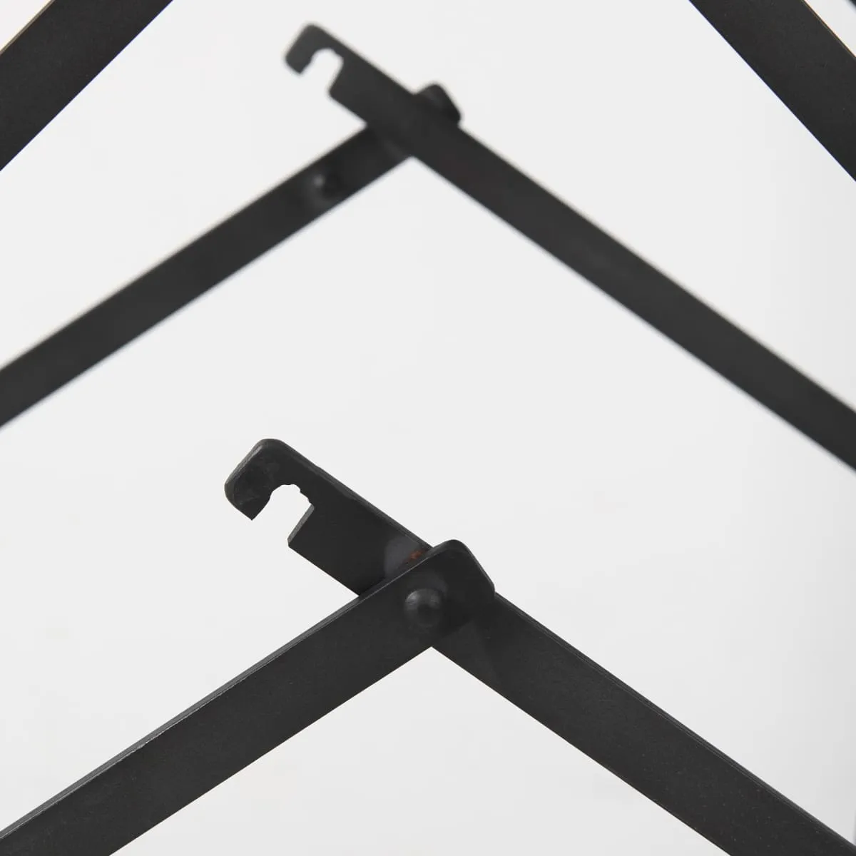 Direttore Bar Counter Stool Black Leather | Black Iron | Bar