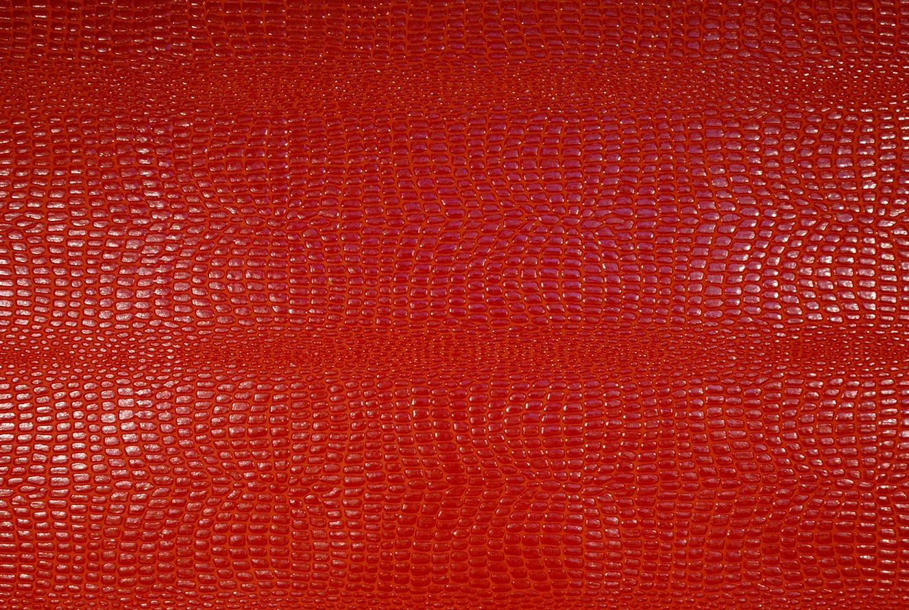 Embossed Alligator Red