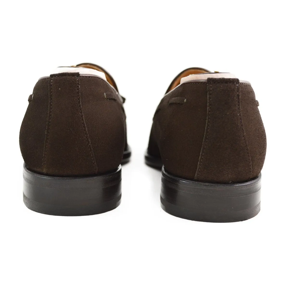 FACTORY SECOND Berwick 1707 Tasselled Slip On (8491) - Dark Brown Suede