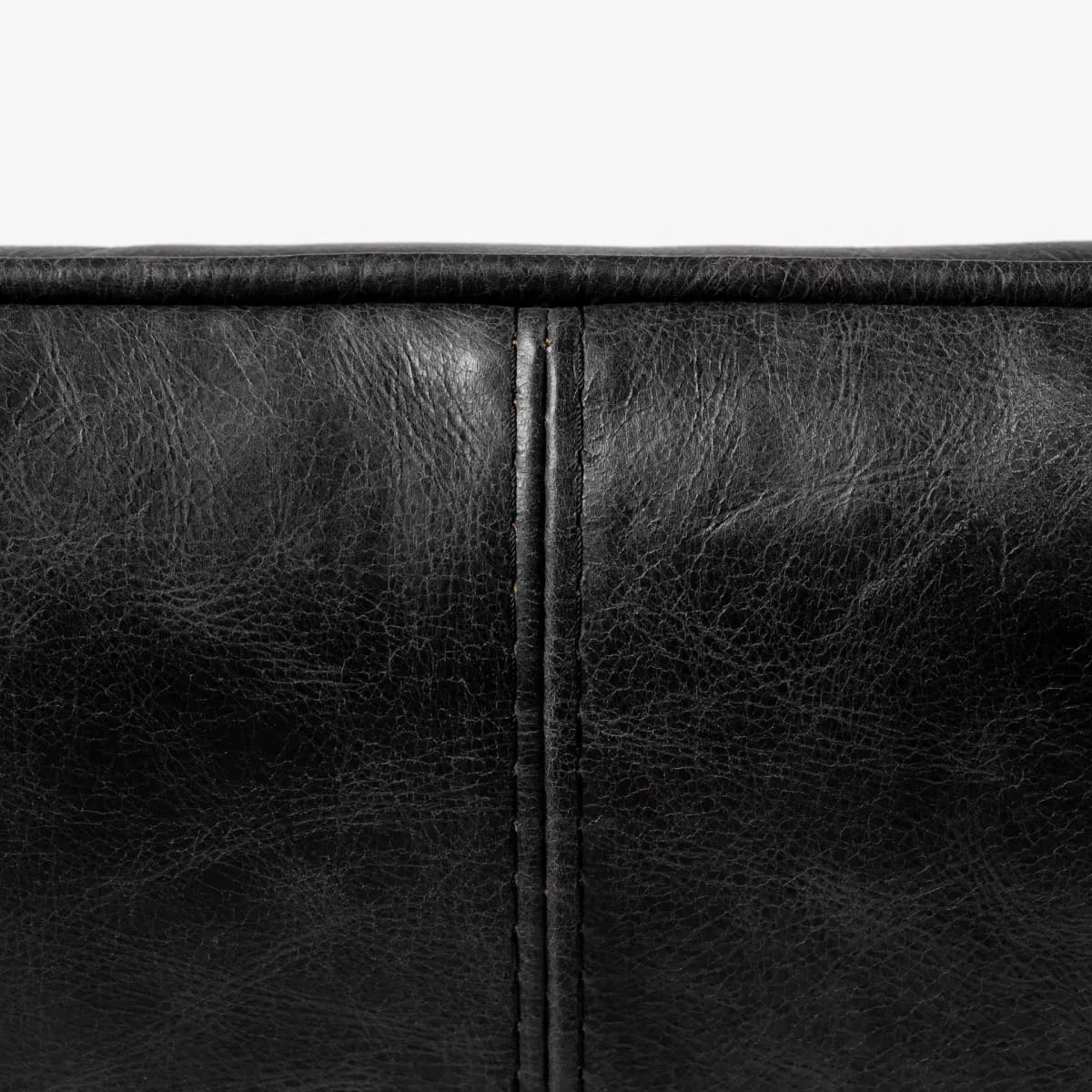Flavelle Accent Chair Black Leather | Gold Iron