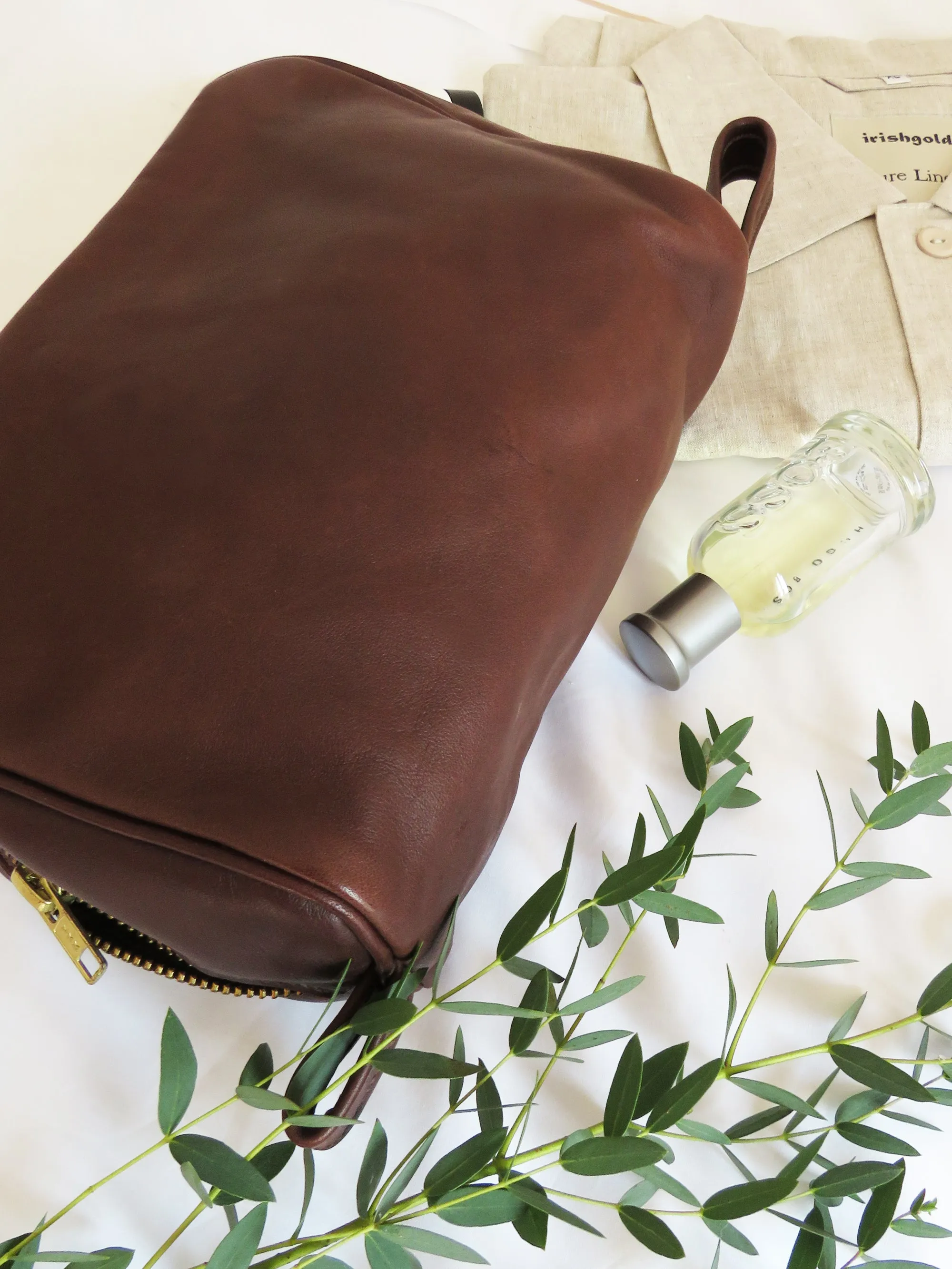 Genuine English Leather Men's Washbag