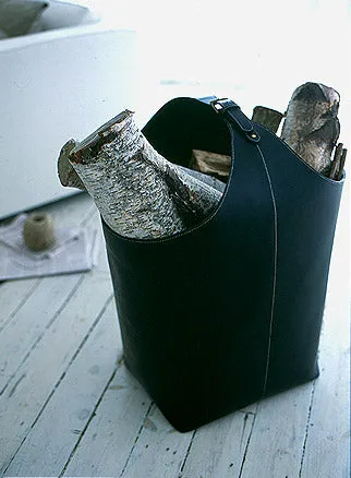 Havana Leather Laundry / Log Basket