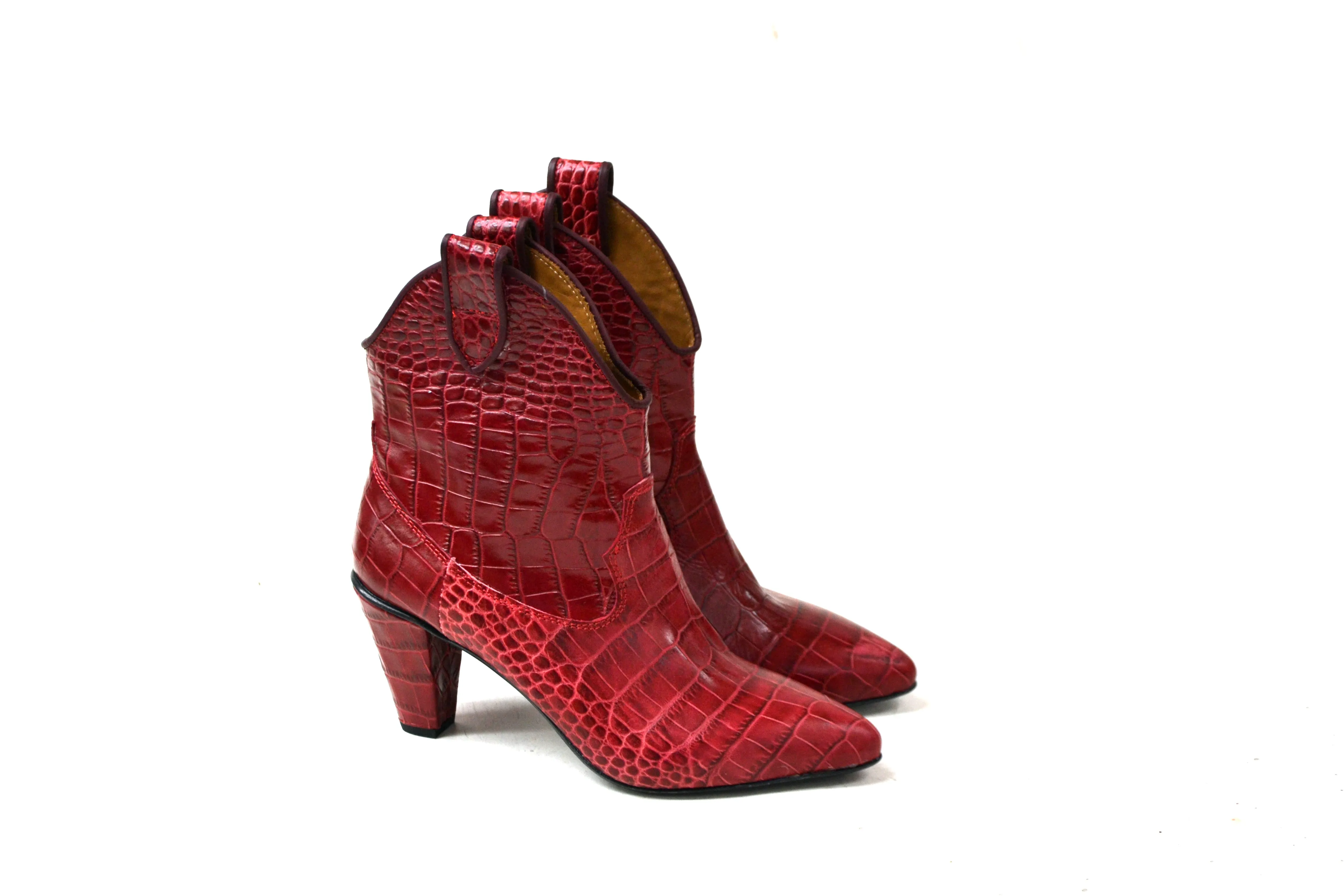 LAST PAIR 36/37/39-JESSICA RED BOOTS