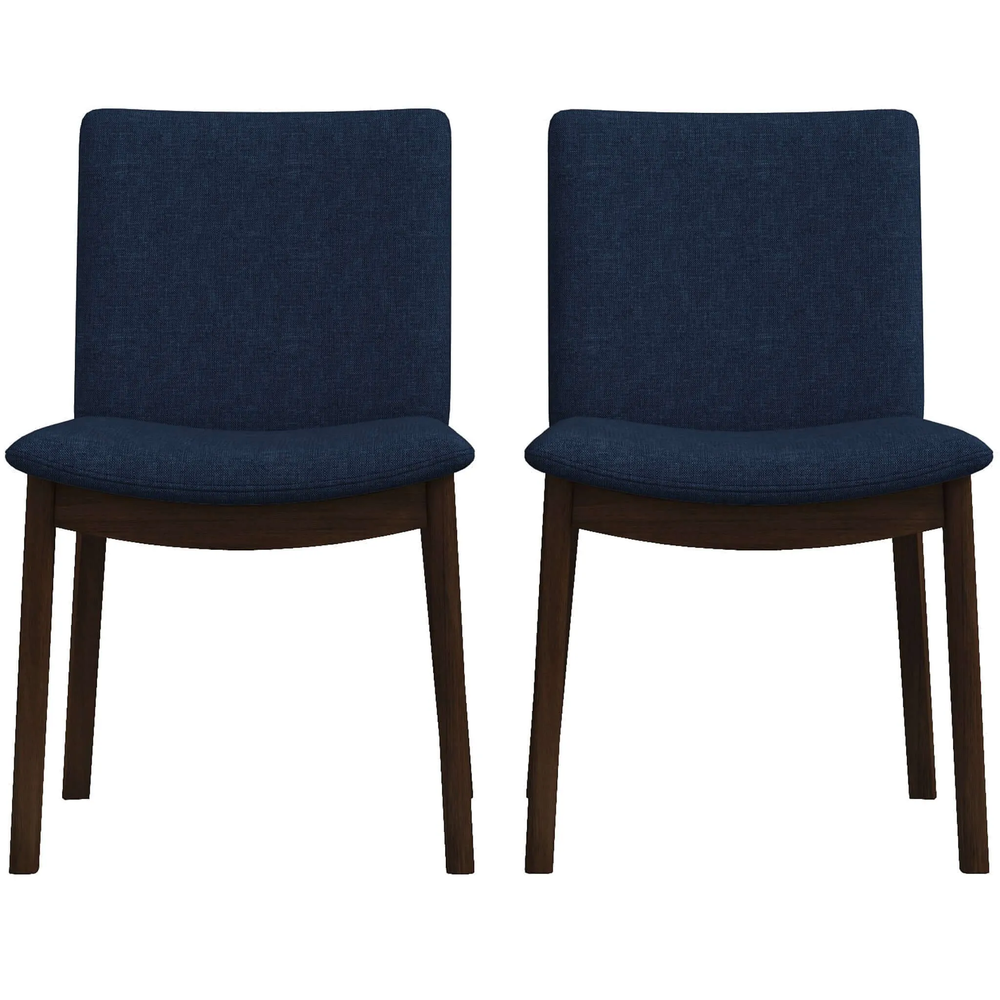 Laura Mid-Century Modern Solid Wood Dining Chair (Set of 2) Green Velvet