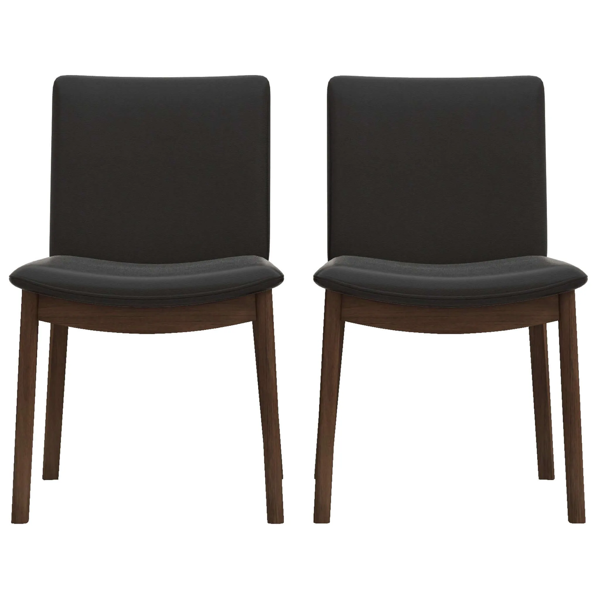 Laura Mid-Century Modern Solid Wood Dining Chair (Set of 2) Green Velvet