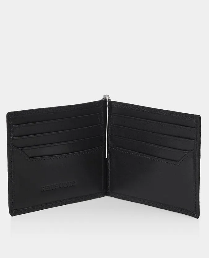 Leather Bi-Fold Wallet With Moneyclip