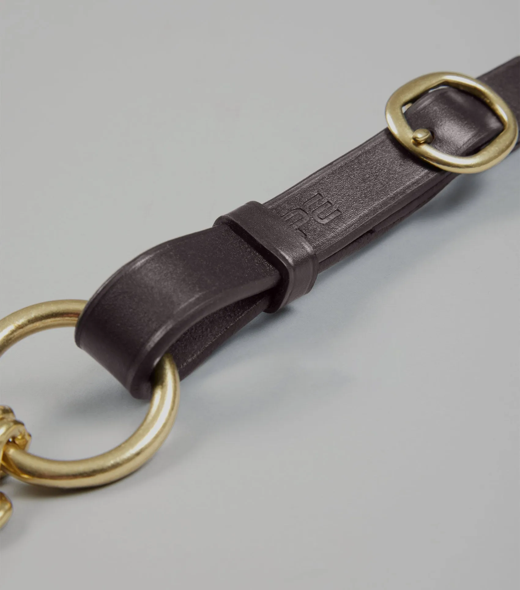 Leather Lead Rein with Chain Coupling Brown