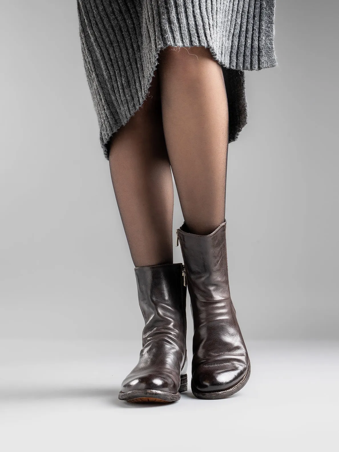 LEXIKON 135 - Brown Leather Booties