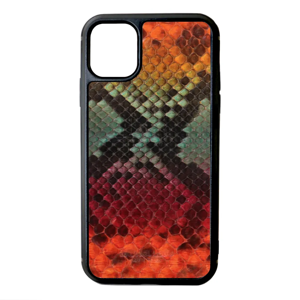Limited Edition Genuine Multicolor "1" Python Snakeskin iPhone 15 Pro Max Case