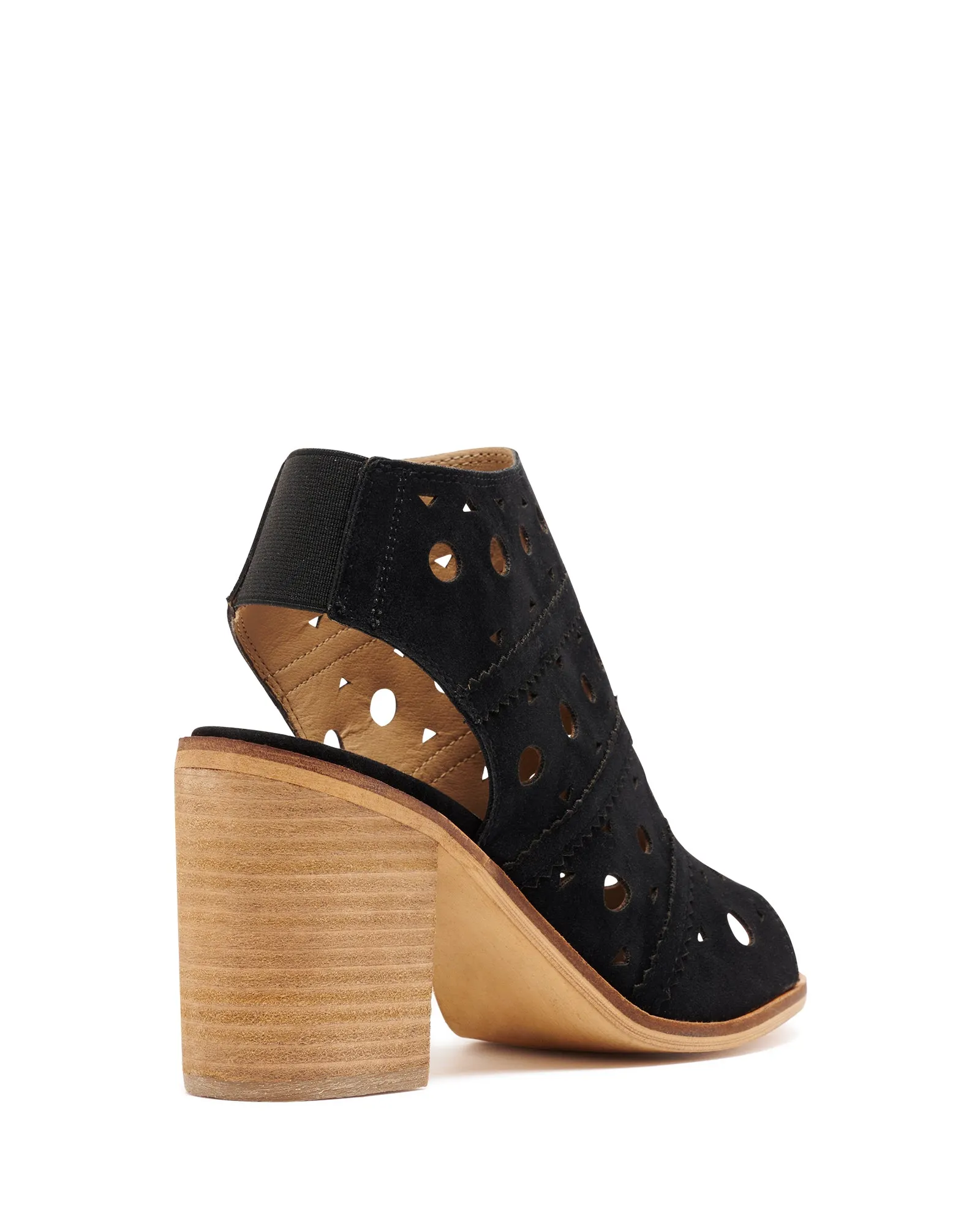 Mosaic Heel Black Suede