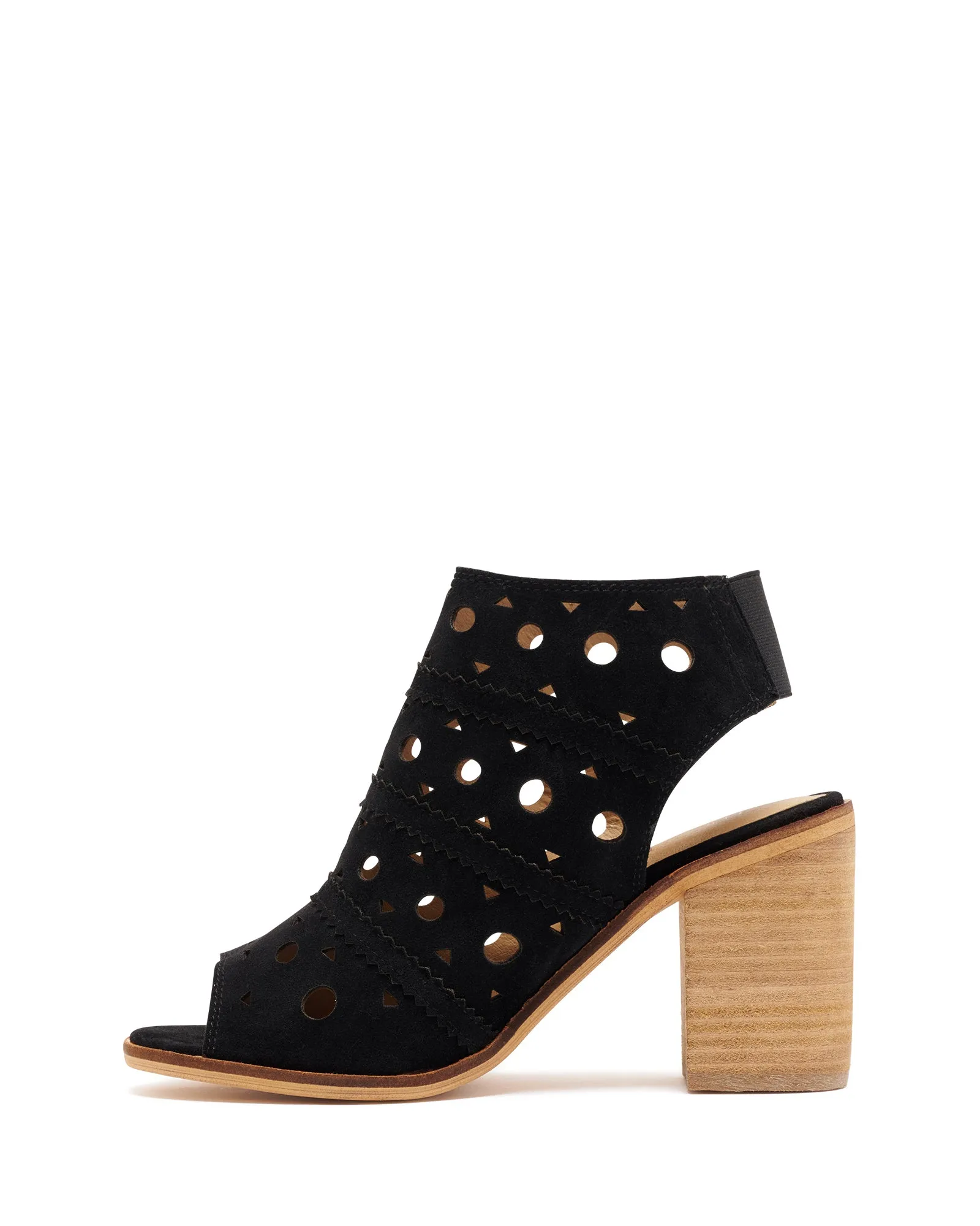 Mosaic Heel Black Suede