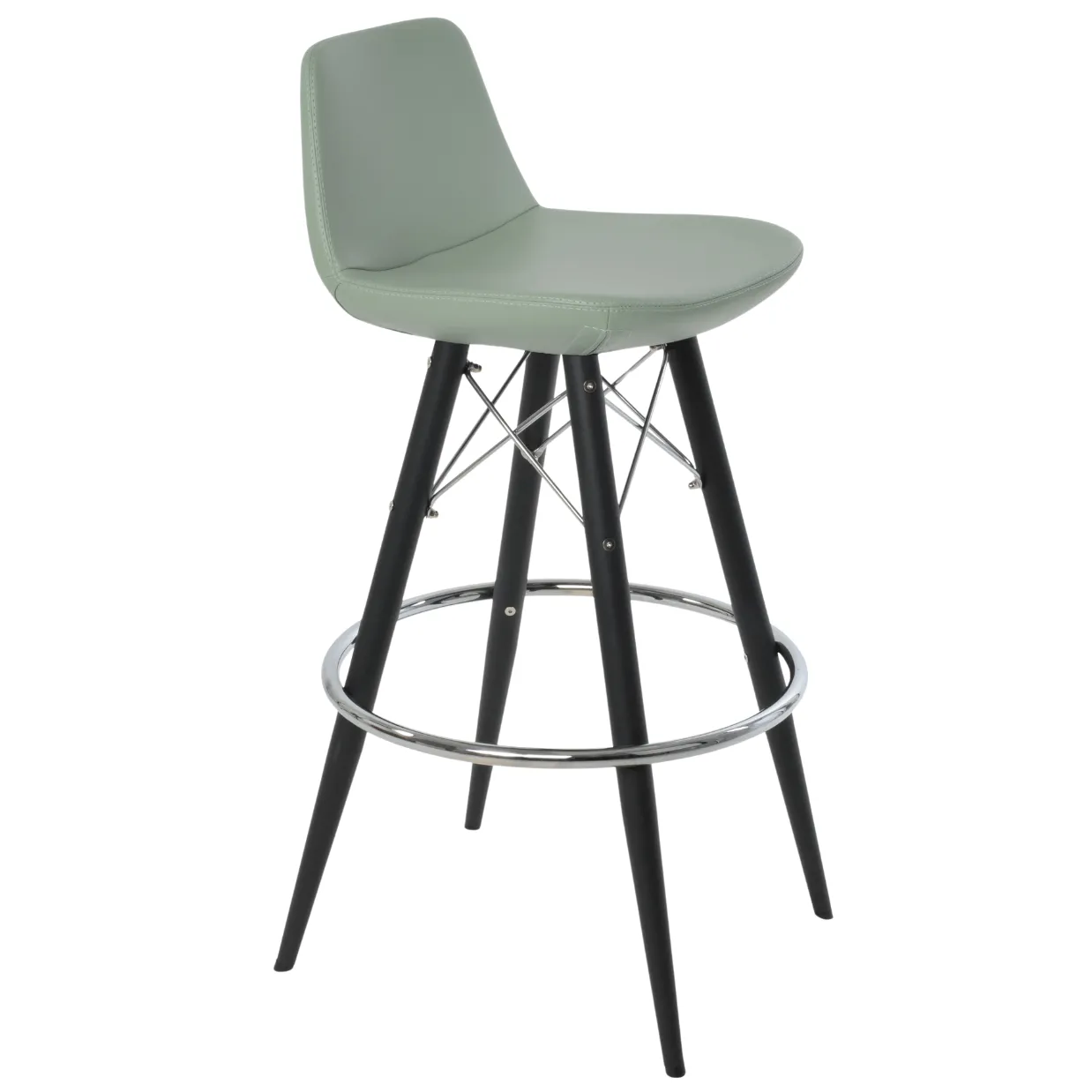 Pera MW Metal and Leather Bar Stools