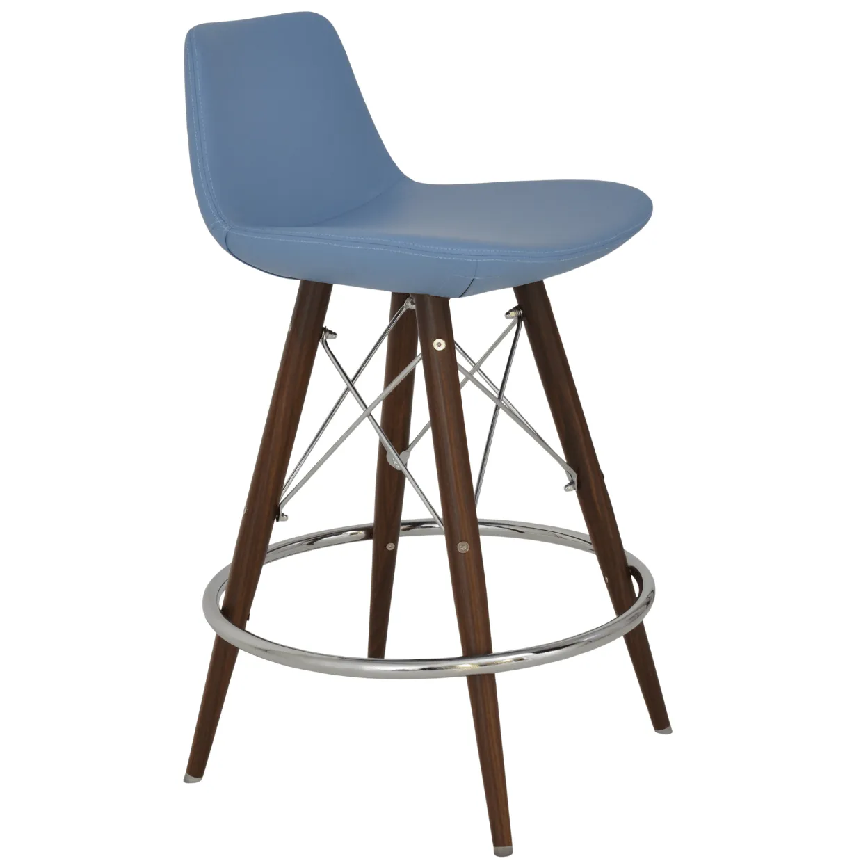 Pera MW Metal and Leather Bar Stools