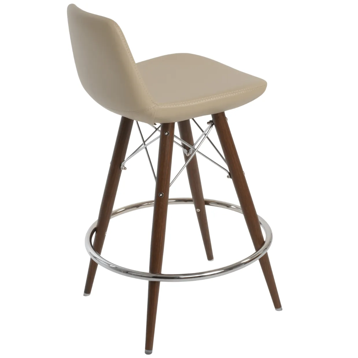 Pera MW Metal and Leather Bar Stools