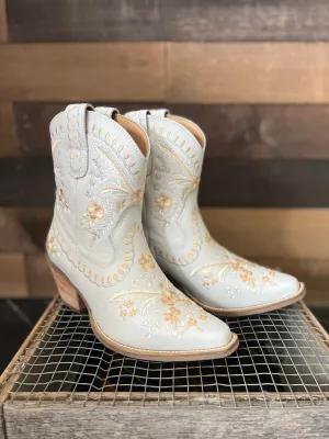 Primrose White Leather Women's Bootie