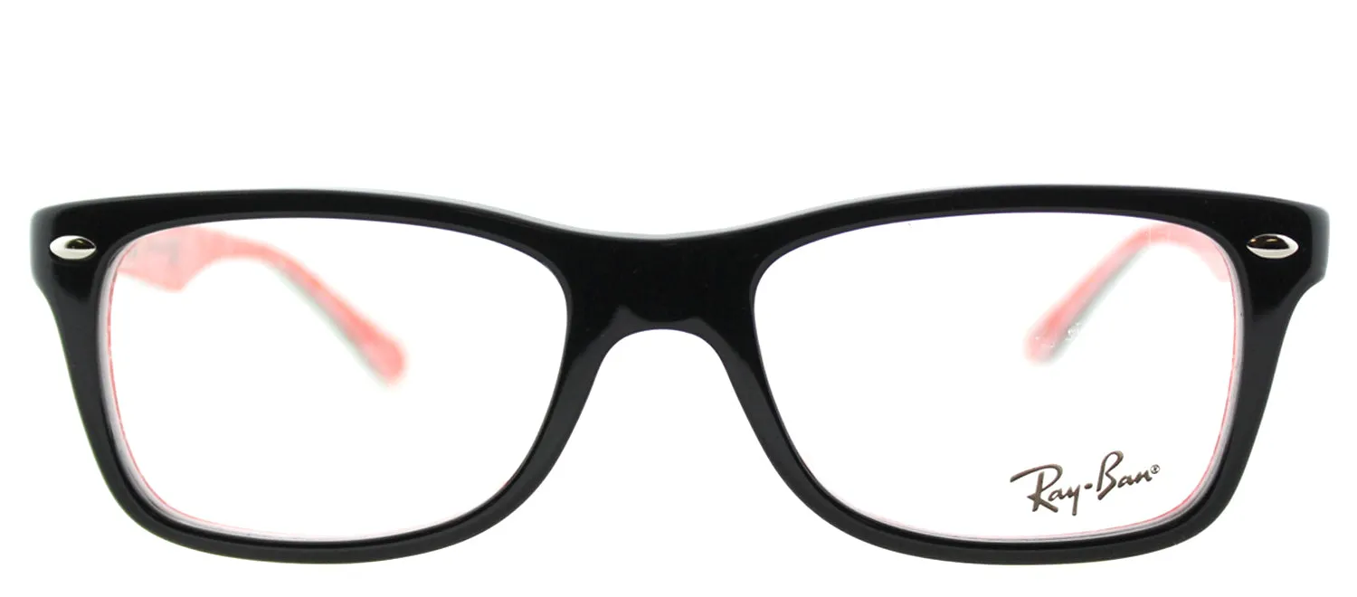 Ray-Ban RX 5228 2479 Rectangle Plastic Black Eyeglasses with Demo Lens