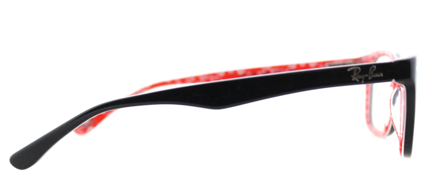 Ray-Ban RX 5228 2479 Rectangle Plastic Black Eyeglasses with Demo Lens