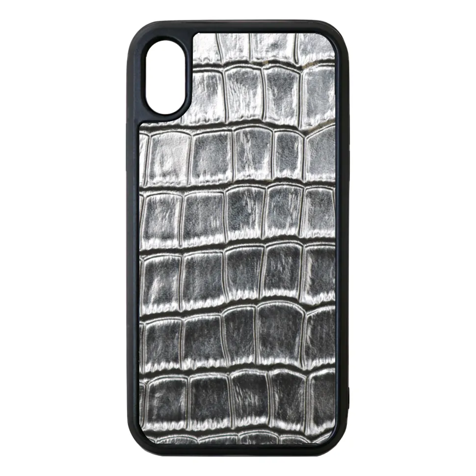 Silver Croc iPhone XS Max Case