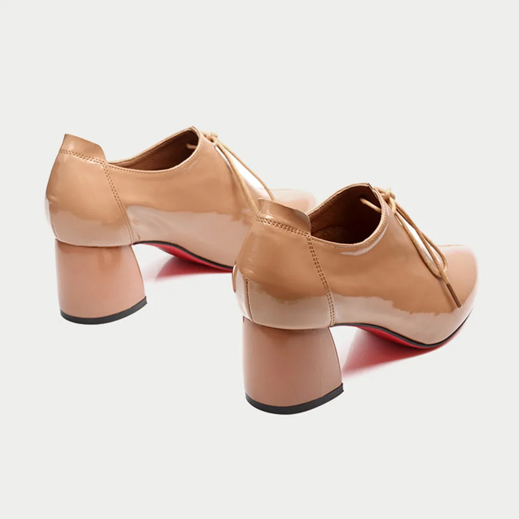 Spring Leather Mid-heel Pointed Fashion Women's Boots