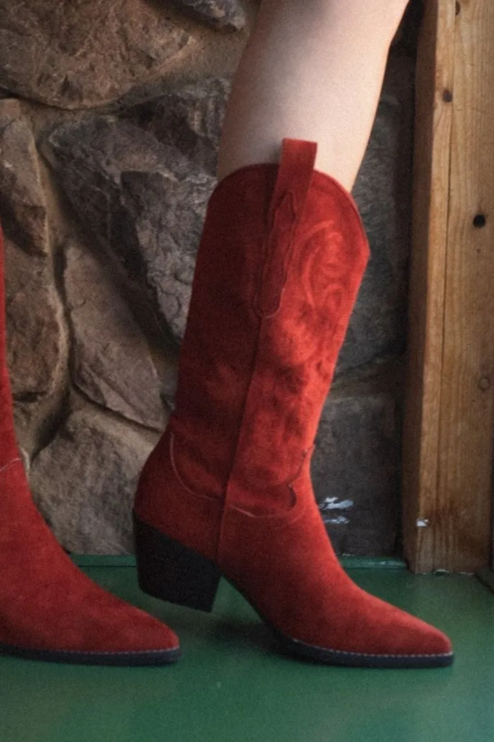 Sunset Ridge Western Boots - Red
